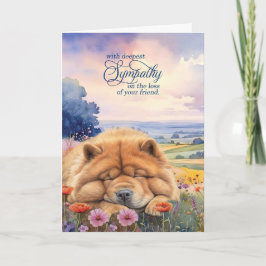 Cartão Pet Sympathy Chow Chow Dog Wildflowers