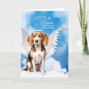 Cartão Pet Sympathy Perda de um Anjo da Beagle