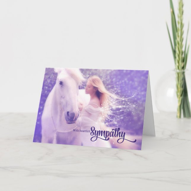 Cartão Pet Sympathy Perda de um Anjo e Roxo do Cavalo (Frente)