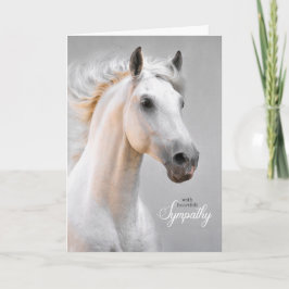 Cartão Pet Sympathy Perda de um Cavalo Branco