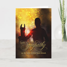 Cartão Pet Sympathy Perda de um Ouro de Melhor Amigo do C