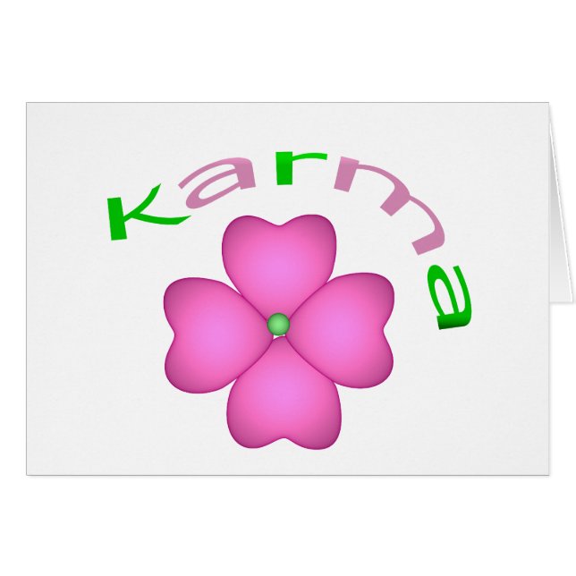 Cartão Pétala da flor - karma (Frente Horizontal)