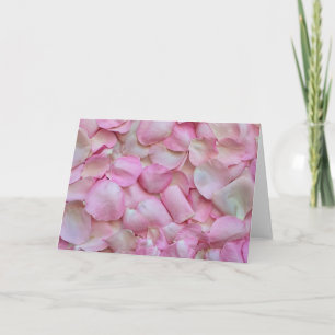 Cartão Pétalas de Rosa Rosa