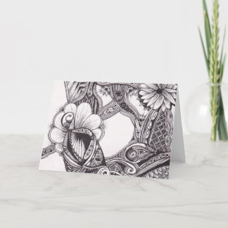 Cartão Petals Zig-Zags e Pontos Notecard