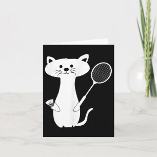 Cartão Peteca de Badminton Cat Cat Para Homens Mulheres C