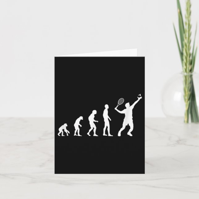 Cartão Peteca Evolução Shuttle Engraçado  (Frente)