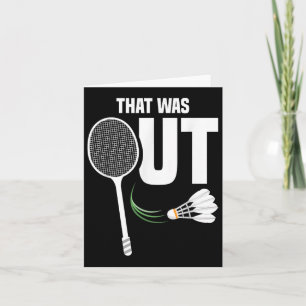 Cartão Peteca Não Quer Equipe Peteca Treinador Badminton 