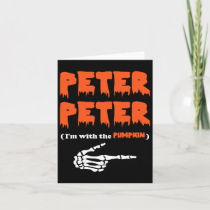 Cartão Peter, estou com a fantasia do dia das bruxas