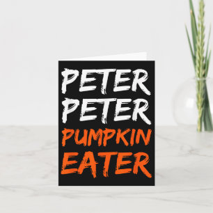 Cartão Peter Pumpkin Costume Comer Halloween