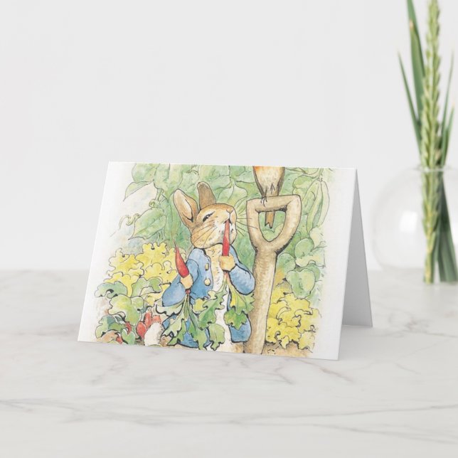 Cartão Peter Rabbit In The Garden - Beatrix Potter (Frente)