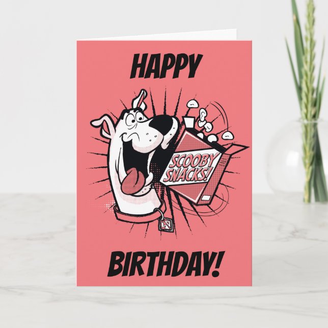 Cartão Petiscos de intervalo mínimo de Scooby-Doo Scooby (Frente)