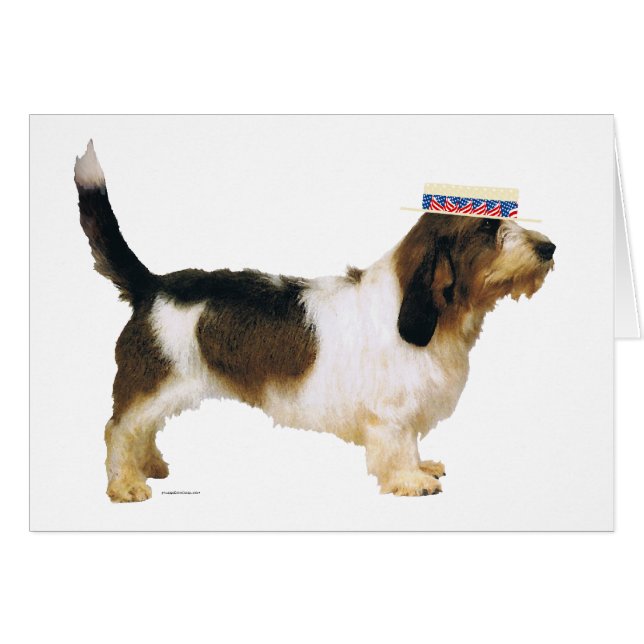 Cartão Petit Basset Griffon Vendeen Patriot (Frente Horizontal)