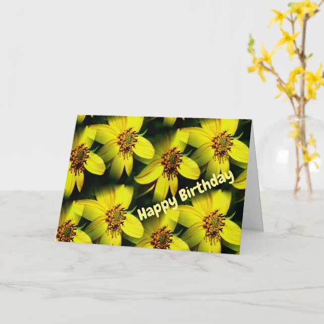Cartão Petite Sunflower Floral Birthday Card (Flor Amarela)