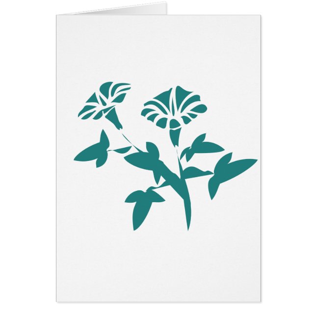 Cartão Petunia Flower Estilizada (Frente)