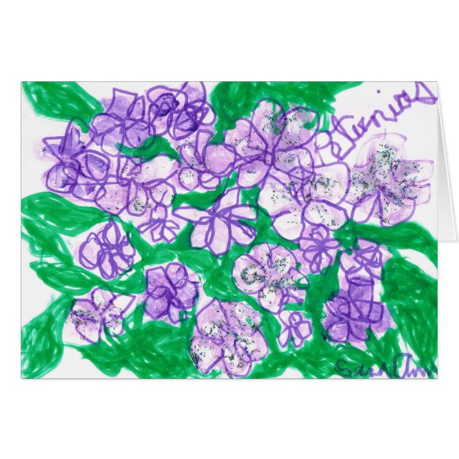 Cartão Petúnias (Frente Horizontal)