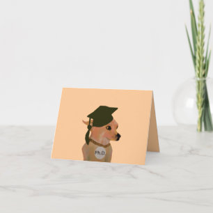 Cartão Ph.D. Placa de Formando
