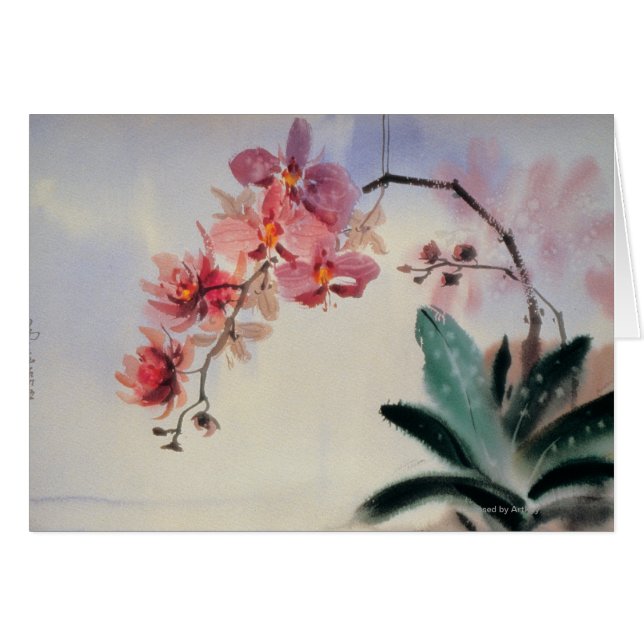 Cartão Phalaenopsis (Frente Horizontal)