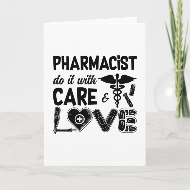 Cartão Pharmacy Pharmacist Do It With Care Pharmacists (Frente)