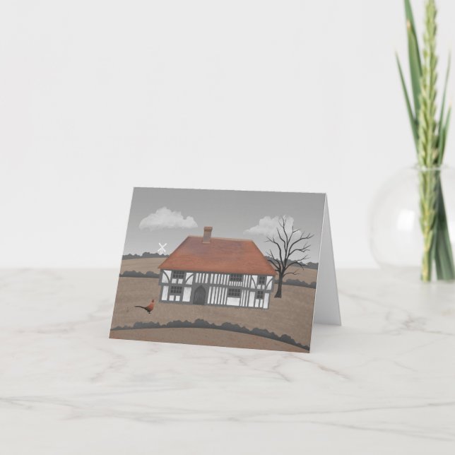 Cartão Pheasant Farmhouse (Frente)