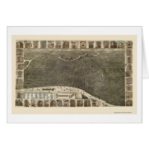 Cartão Philadelphfia, mapa panorâmico do PA - 1886