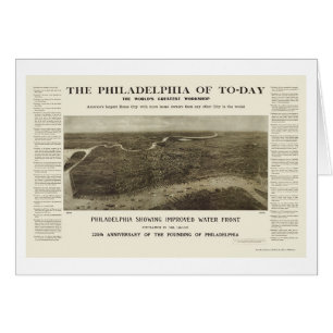 Cartão Philadelphfia, mapa panorâmico do PA - 1908