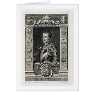 Cartão Philip II (1527-98) Rei da Espanha de 1556, grava