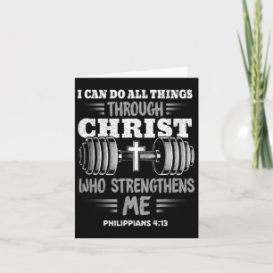 Cartão Philippians 413 Christian Jesus Bodybuilding Weigh