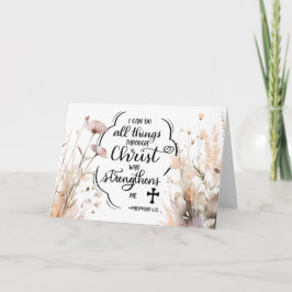 Cartão Philippians 4:13 Todas as coisas através da Bíblia