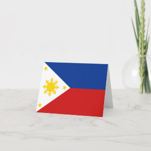 Cartão Philippines Flag Notecard