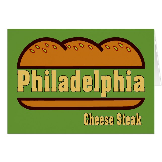 Cartão Philly Cheese Steak (Frente Horizontal)