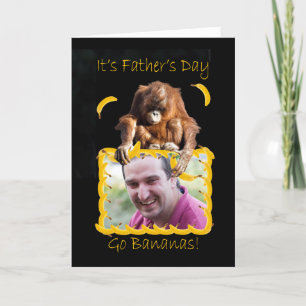 Cartão Photo Father's Day card with an orang utan