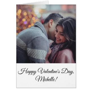 Cartão Photo Romantic I Love You Valentine's Day Card