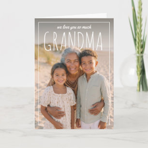 Cartão PhotoPop Personalizado Nós Amamos Você Muito Vovó