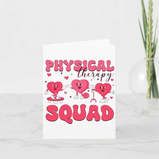 Cartão Physical Therapy Squad Valentines Day Pt Pta Vale  (Frente)