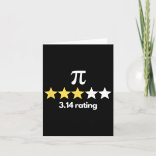 Cartão Pi 3.14 Star Rating Funny Pi Humor Pi Day Novelty