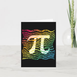 Cartão Pi Day Engraçado Professor De Matemática Rainbow P