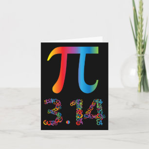 Cartão Pi Day For Women Kids Men Engraçado Gift Graphic M