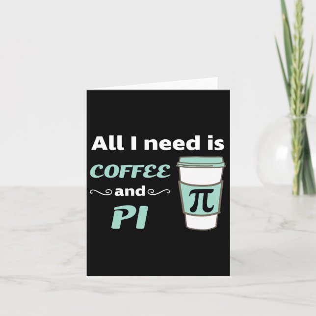 Cartão Pi Day Math Coffee Lover Geometry Calculono (Frente)