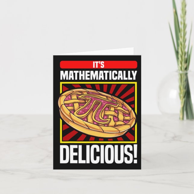 Cartão Pi Day Math Lover Apple Pie (Frente)
