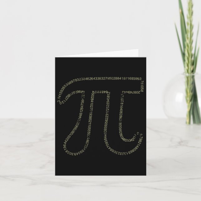 Cartão Pi Day Math Pi 3.14 Números Para Homens Mulheres E (Frente)