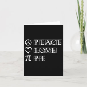 Cartão Pi Day Peace Love Math Geometry Trigonometria