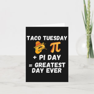 Cartão Pi Day Shirt Taco Terça-Feira - Professor de Matem
