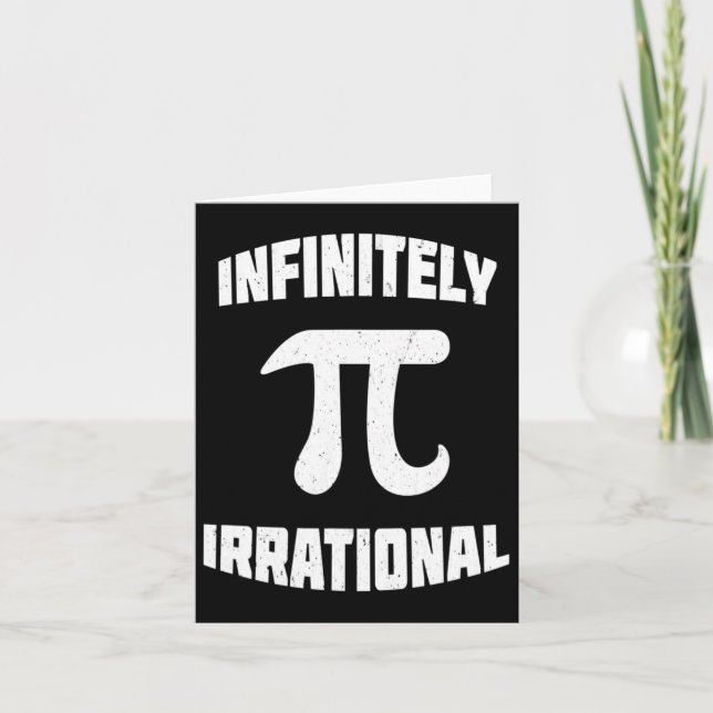 Cartão Pi Infinitamente Irracional Pi Dia 314 Nerd Matemá (Frente)