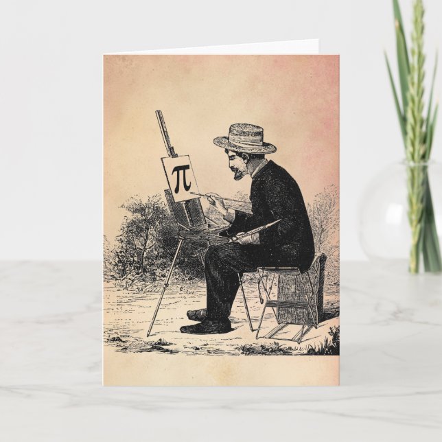 Cartão Pi Number Painting (Frente)