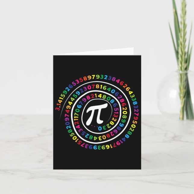 Cartão Pi - Símbolo de Matemática Professor Pi Dia (Frente)
