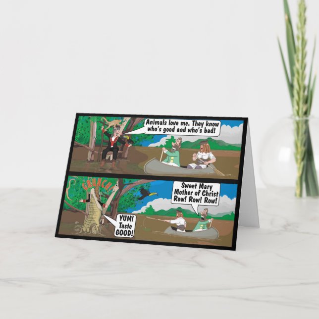 CARTÃO PIADA ALLIGATOR. (Frente)