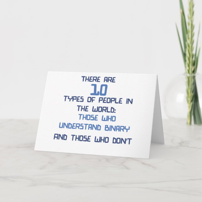 Cartão piada binária (Frente)