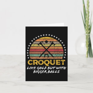 Cartão Piada Croquet Engraçada Gráfico de Citação Grande
