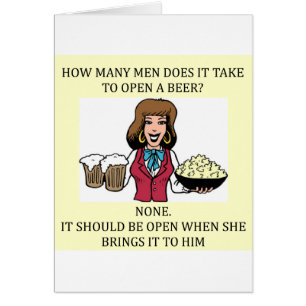 Cartão piada da cerveja do chauvinist masculino