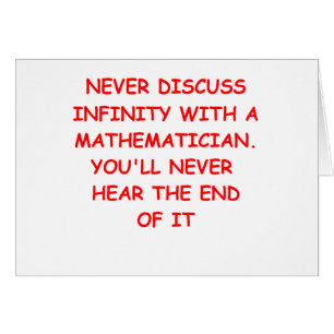 Cartão piada da matemática